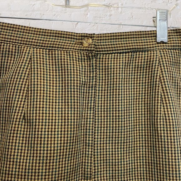 FUNDAMENTAL THINGS -- Mid-Lgth Skirt, Houndstooth, Beige/Green/Maroon, Back Zip - Picture 10 of 12